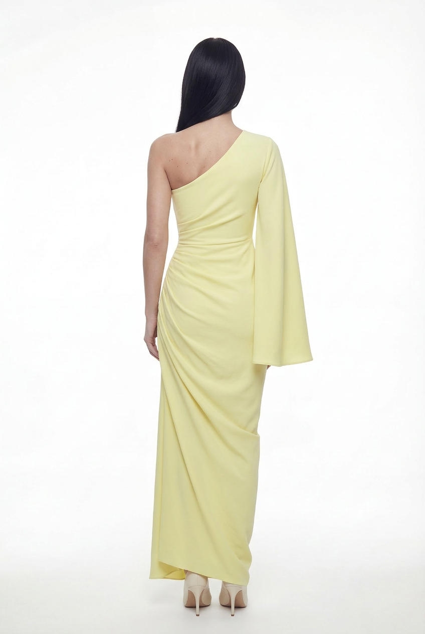Yellow One Shoulder Dress